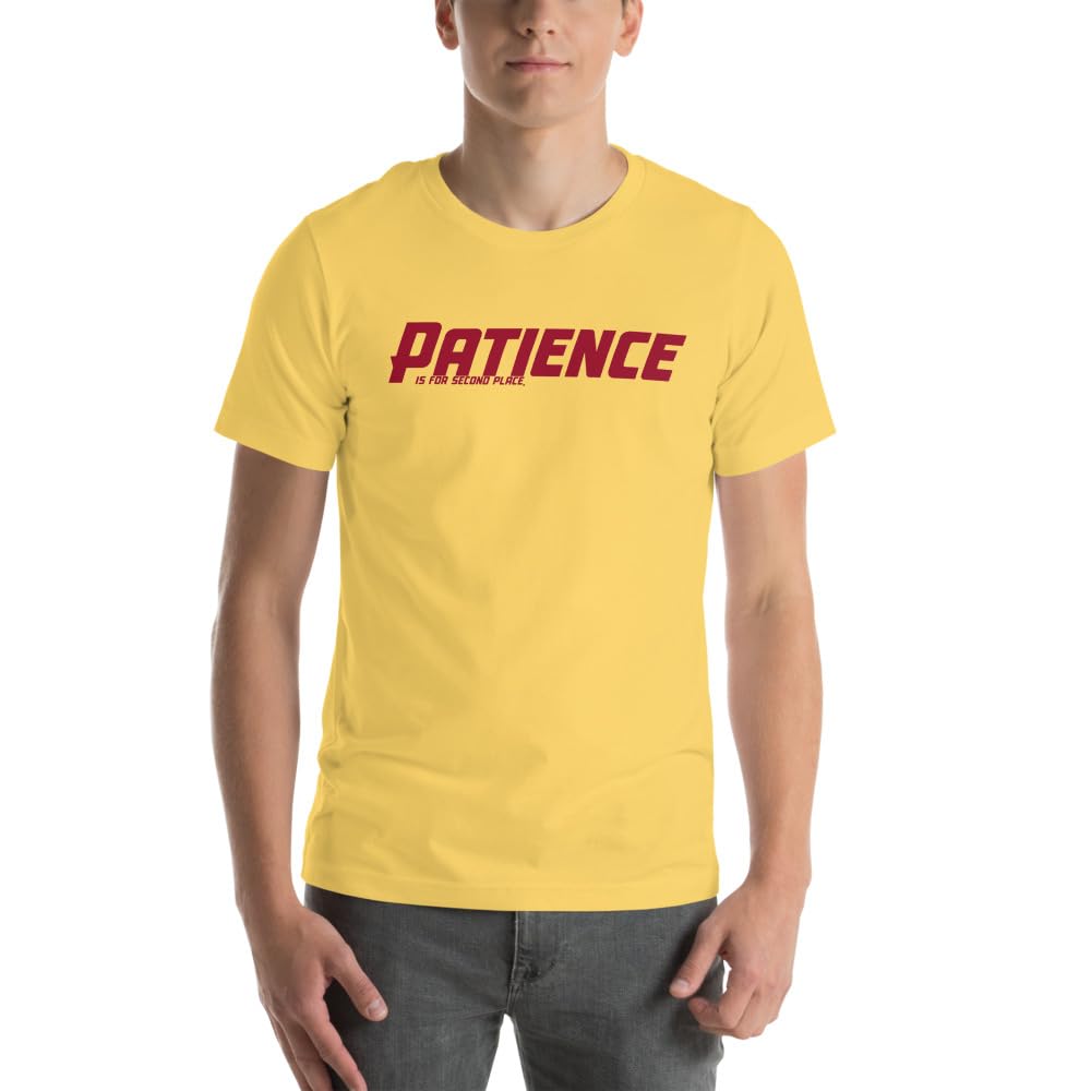 Unisex Patience No Patience Racing First Place Second Place Car Indy T-Shirt Short Sleeve Graphic Funny Adult Casual Trendy