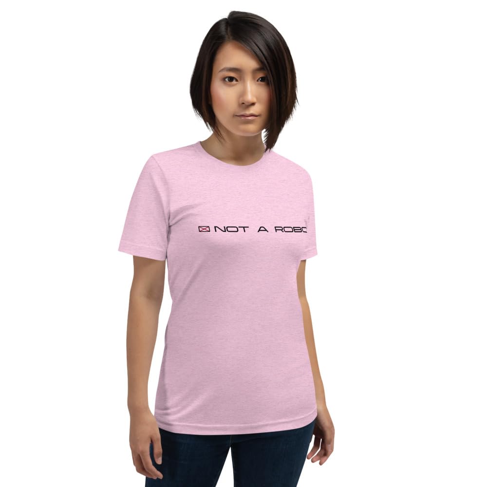 Byte the Bit Unisex Not A Robot Respect Boundaries Graphics Crewneck T-Shirt Novelty Short Sleeve Adult Men Women Casual