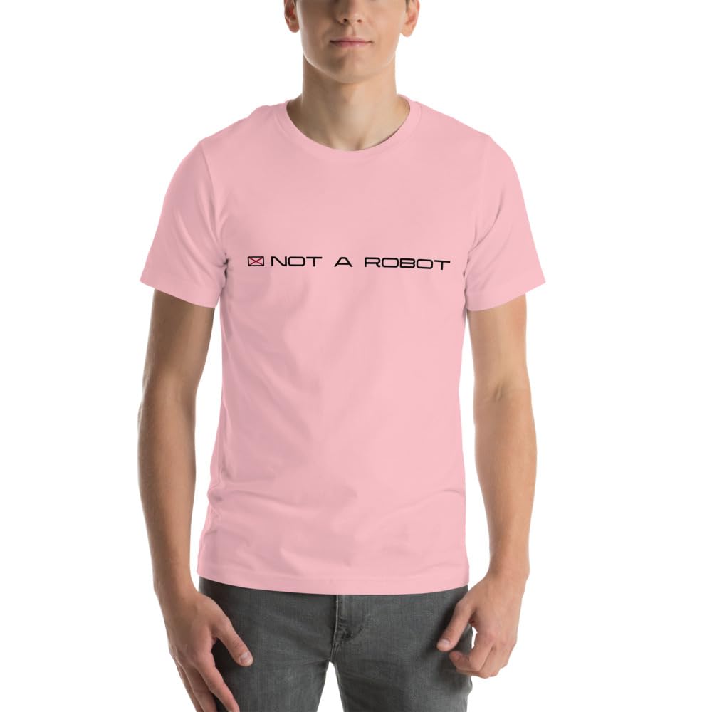 Byte the Bit Unisex Not A Robot Respect Boundaries Graphics Crewneck T-Shirt Novelty Short Sleeve Adult Men Women Casual