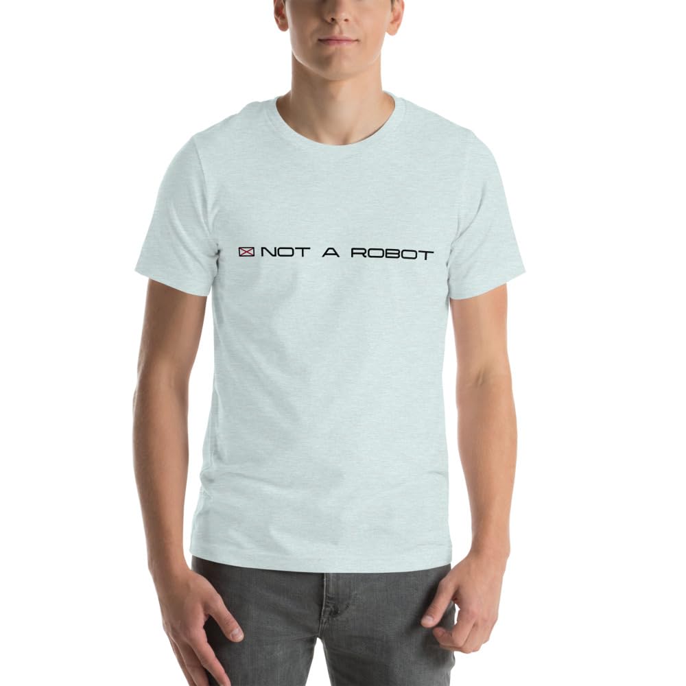 Byte the Bit Unisex Not A Robot Respect Boundaries Graphics Crewneck T-Shirt Novelty Short Sleeve Adult Men Women Casual