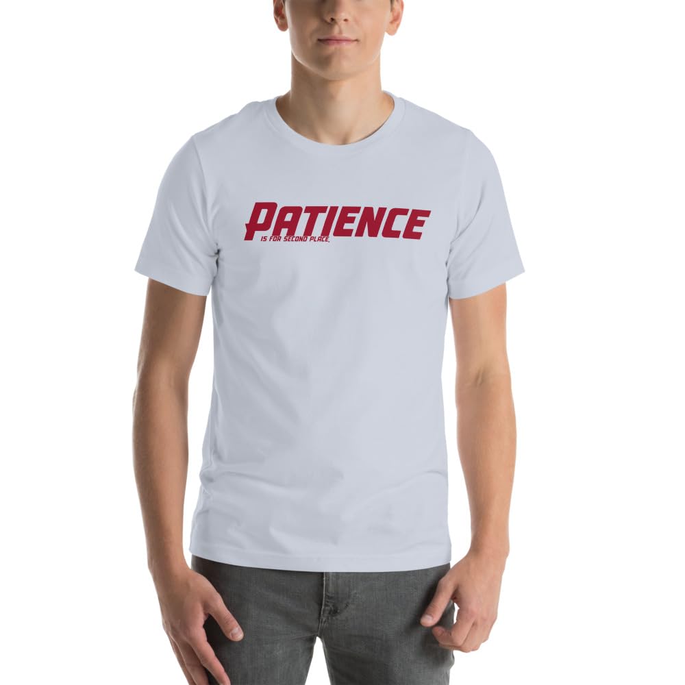 Unisex Patience No Patience Racing First Place Second Place Car Indy T-Shirt Short Sleeve Graphic Funny Adult Casual Trendy