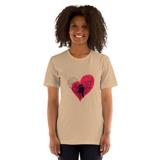 Byte the Bit Unisex Valentine Love Heart Couple Graphic Crewneck T-Shirt Novelty Short Sleeve Men Women Adult Casual