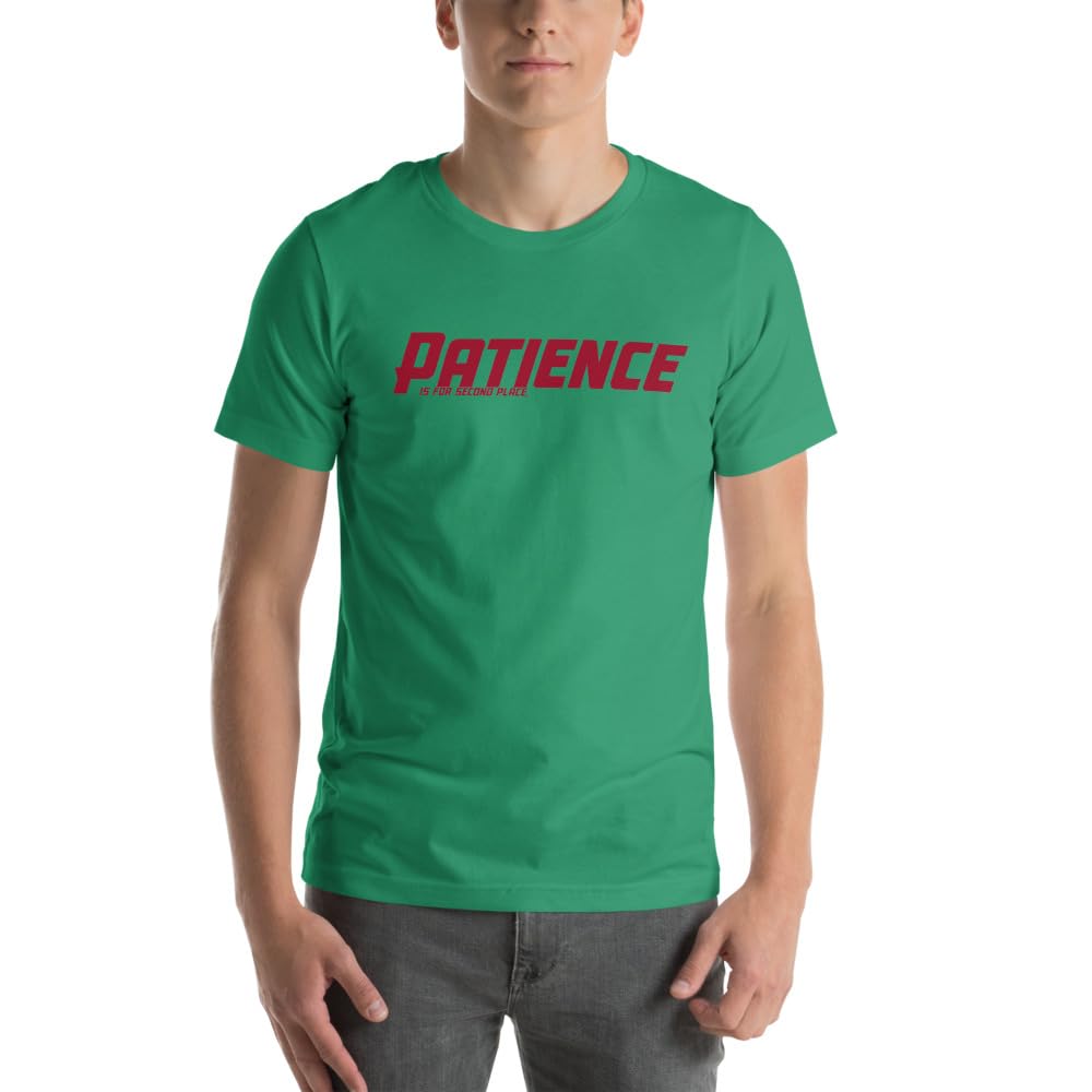 Unisex Patience No Patience Racing First Place Second Place Car Indy T-Shirt Short Sleeve Graphic Funny Adult Casual Trendy