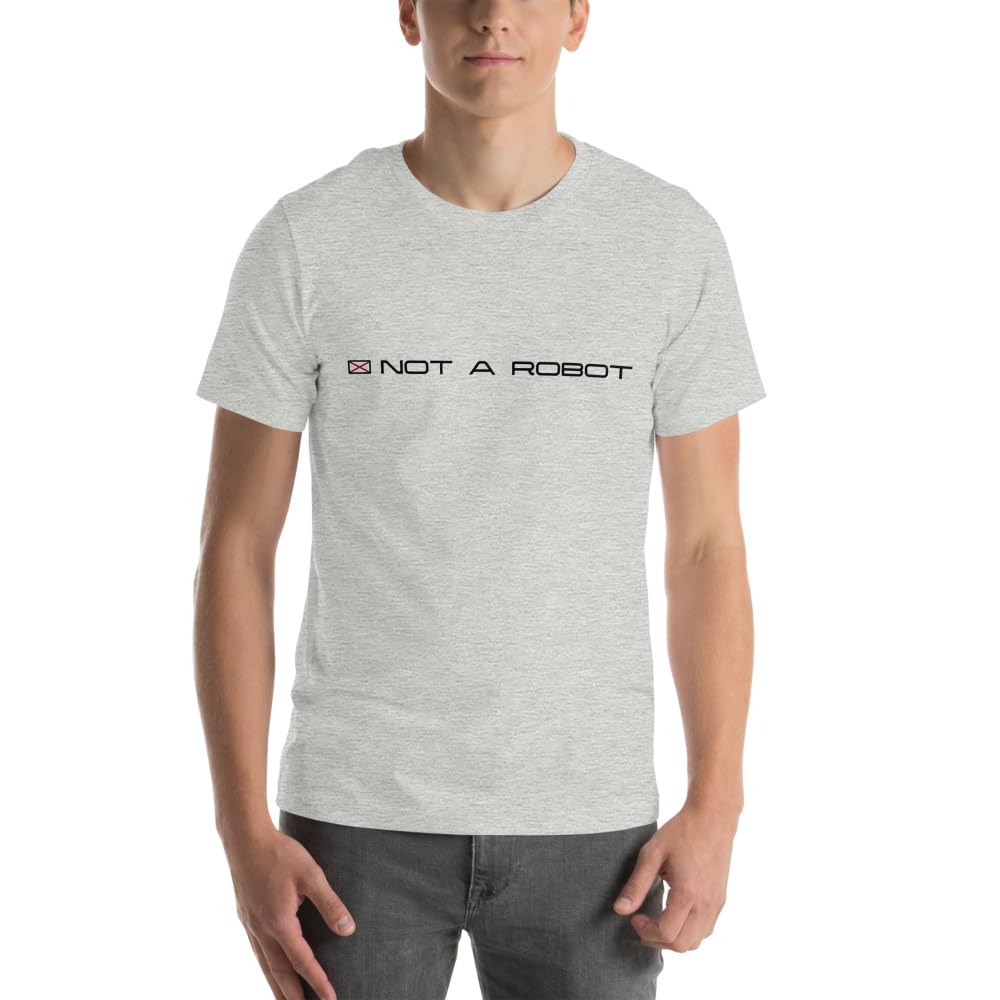 Byte the Bit Unisex Not A Robot Respect Boundaries Graphics Crewneck T-Shirt Novelty Short Sleeve Adult Men Women Casual