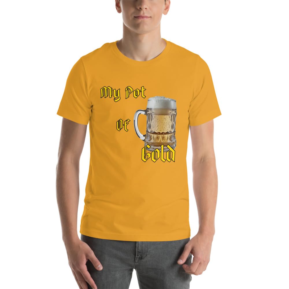 Byte the Bit Unisex St Patrick Pot of Gold Beer Stein Graphic Crewneck T-Shirt Short Sleeve Men Women Adult Casual