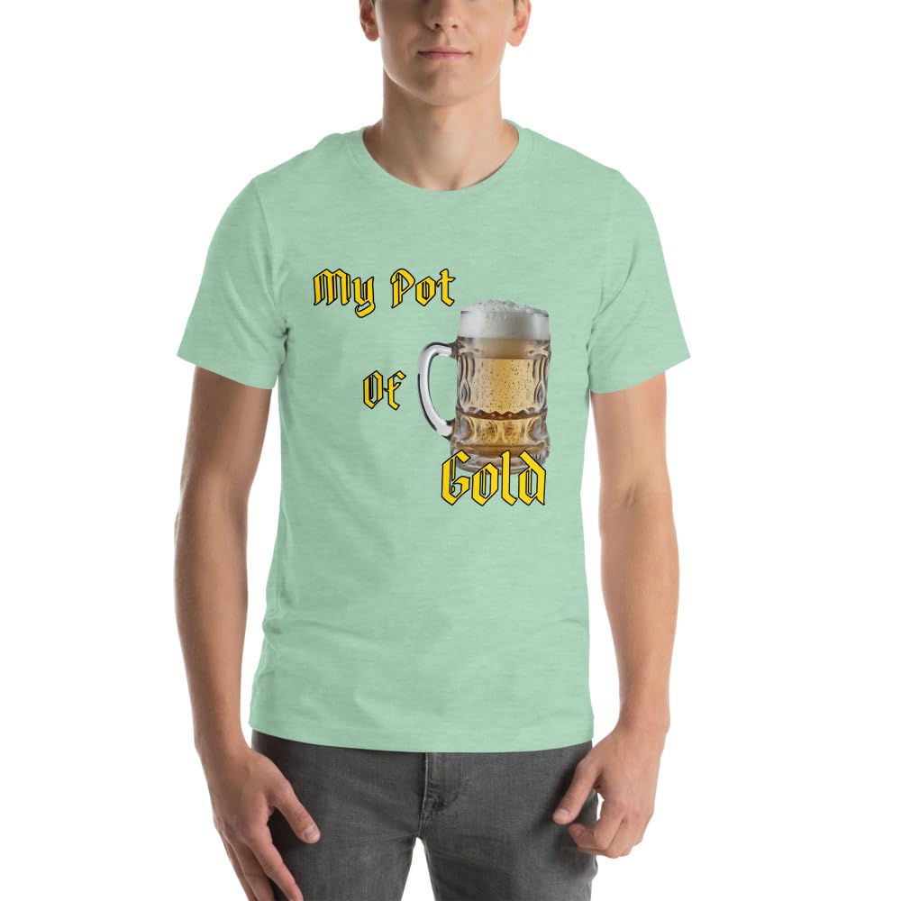 Byte the Bit Unisex St Patrick Pot of Gold Beer Stein Graphic Crewneck T-Shirt Short Sleeve Men Women Adult Casual