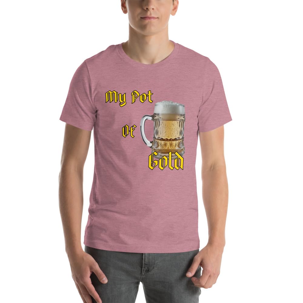 Byte the Bit Unisex St Patrick Pot of Gold Beer Stein Graphic Crewneck T-Shirt Short Sleeve Men Women Adult Casual