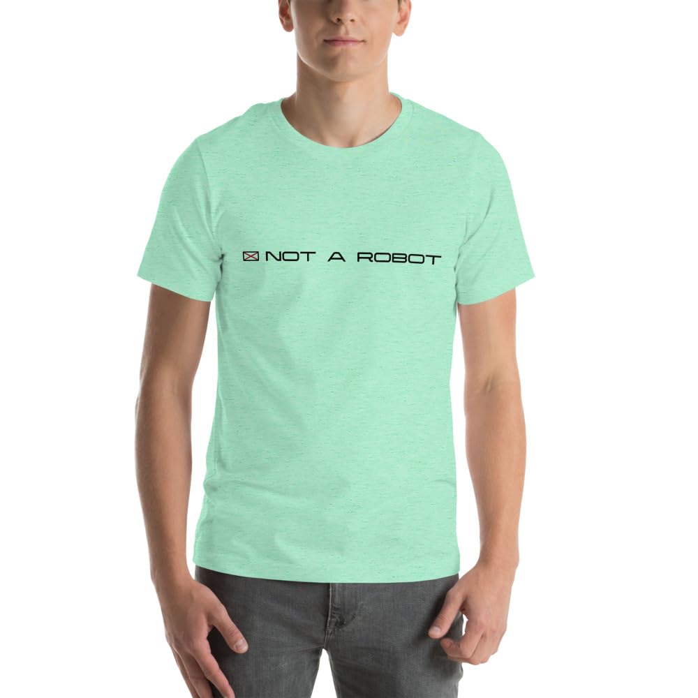 Byte the Bit Unisex Not A Robot Respect Boundaries Graphics Crewneck T-Shirt Novelty Short Sleeve Adult Men Women Casual