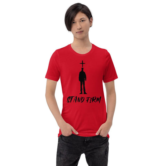 Byte the Bit Unisex Stand Firm Jesus Christ Cross Graphic Crewneck T-Shirt Novelty Short Sleeve Men Women Adult Casual