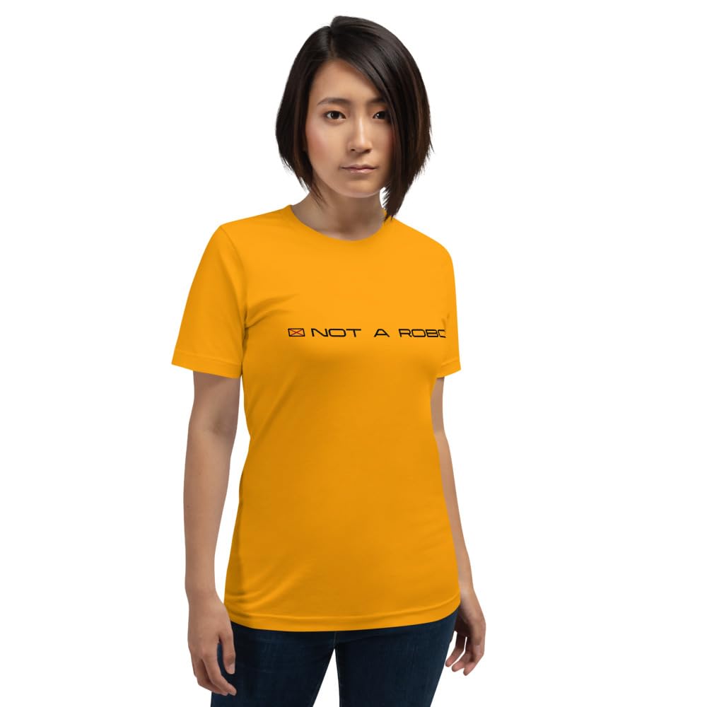 Byte the Bit Unisex Not A Robot Respect Boundaries Graphics Crewneck T-Shirt Novelty Short Sleeve Adult Men Women Casual