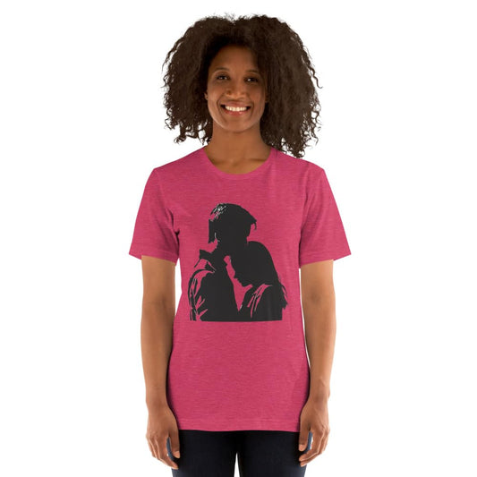 Byte the Bit Unisex Valentine Man Woman Kiss Love Intimate Graphic Crewneck T-Shirt Short Sleeve Men Women Adult Casual