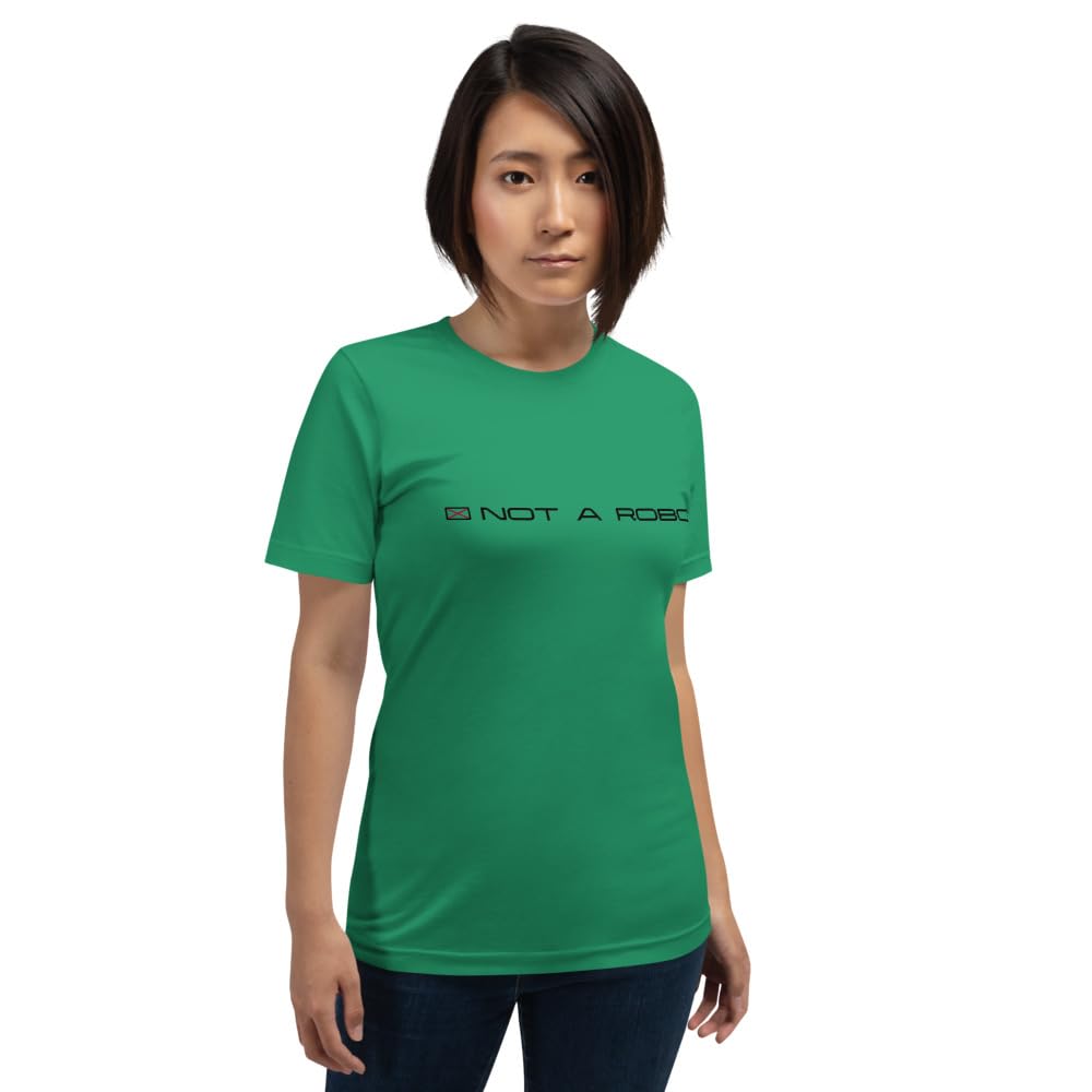 Byte the Bit Unisex Not A Robot Respect Boundaries Graphics Crewneck T-Shirt Novelty Short Sleeve Adult Men Women Casual