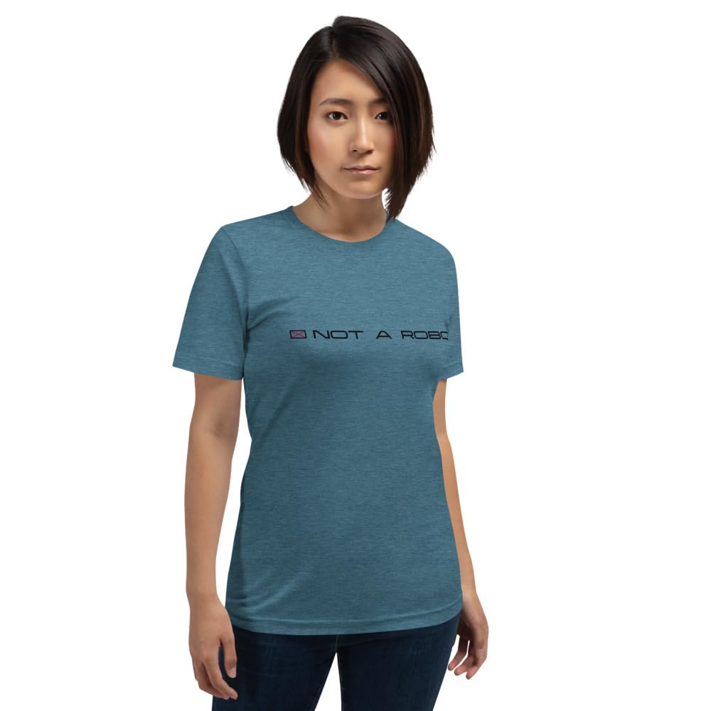 Byte the Bit Unisex Not A Robot Respect Boundaries Graphics Crewneck T-Shirt Novelty Short Sleeve Adult Men Women Casual