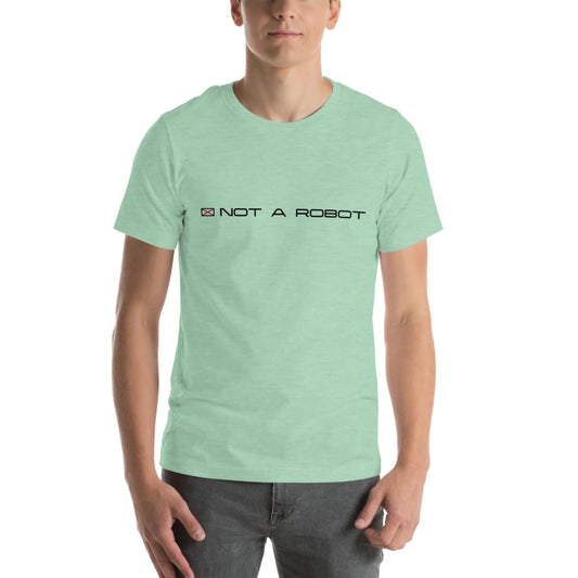 Byte the Bit Unisex Not A Robot Respect Boundaries Graphics Crewneck T-Shirt Novelty Short Sleeve Adult Men Women Casual