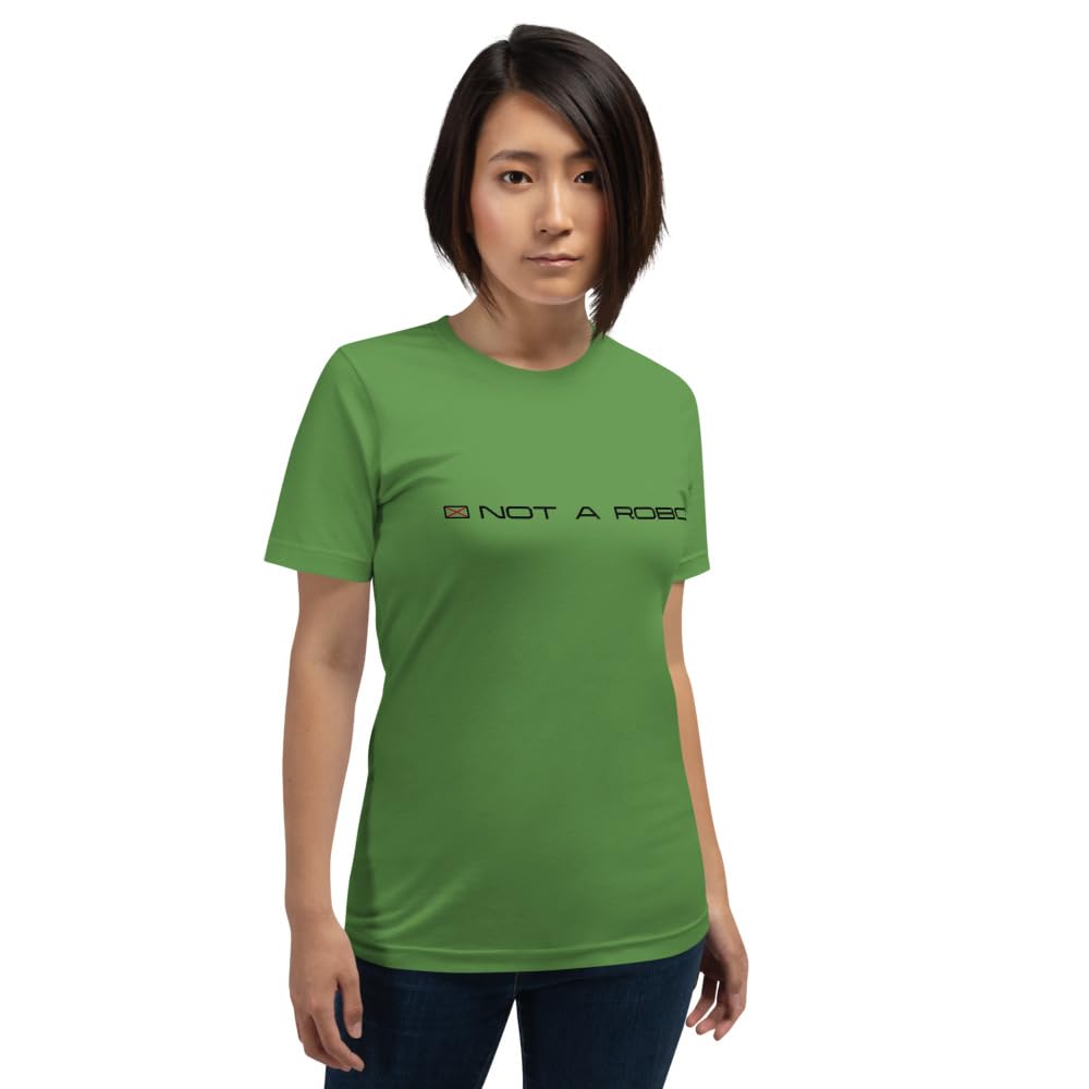 Byte the Bit Unisex Not A Robot Respect Boundaries Graphics Crewneck T-Shirt Novelty Short Sleeve Adult Men Women Casual