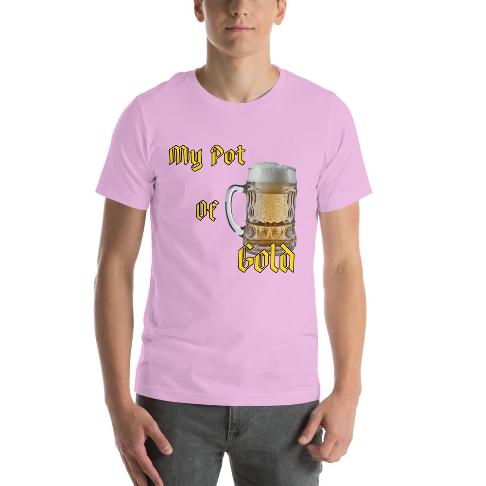 Byte the Bit Unisex St Patrick Pot of Gold Beer Stein Graphic Crewneck T-Shirt Short Sleeve Men Women Adult Casual